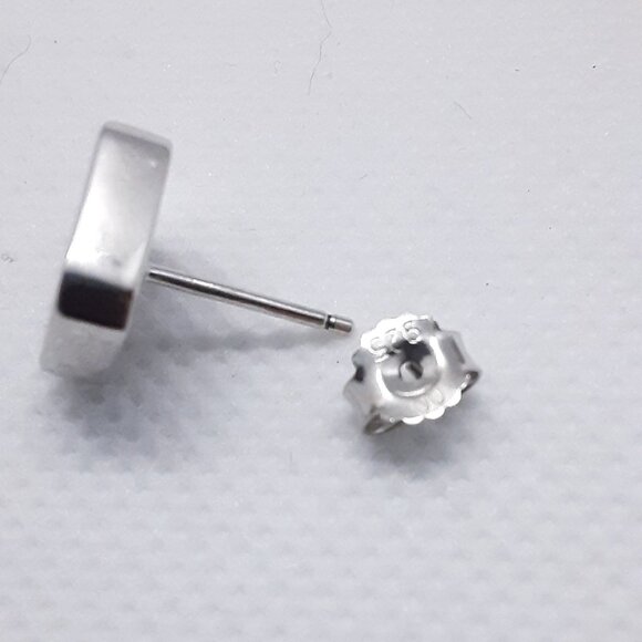 NEW Square post sterling silver earrings - Picture 3 of 3